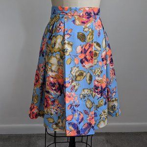 NWOT Blue floral lightweight skirt